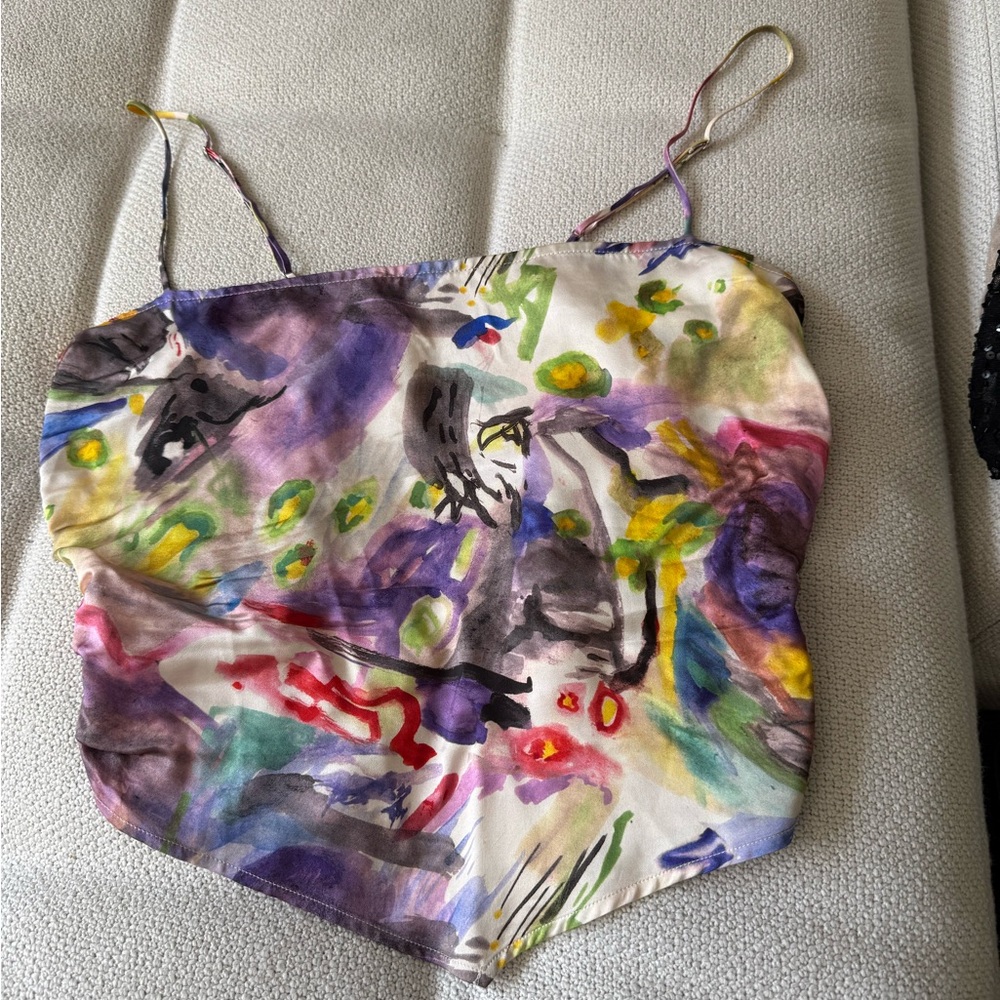 Reformation Multicolor Abstract Tank Top